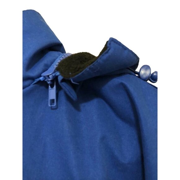 "Planet Earth" Mens Blue & Black Hooded Jacket Reversible - Picture 6 of 11